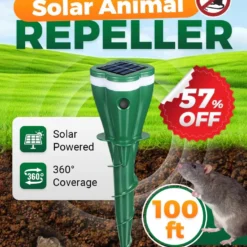Hot Sale 50% OFF☘️Solar Powered Waterproof Animal Repellent