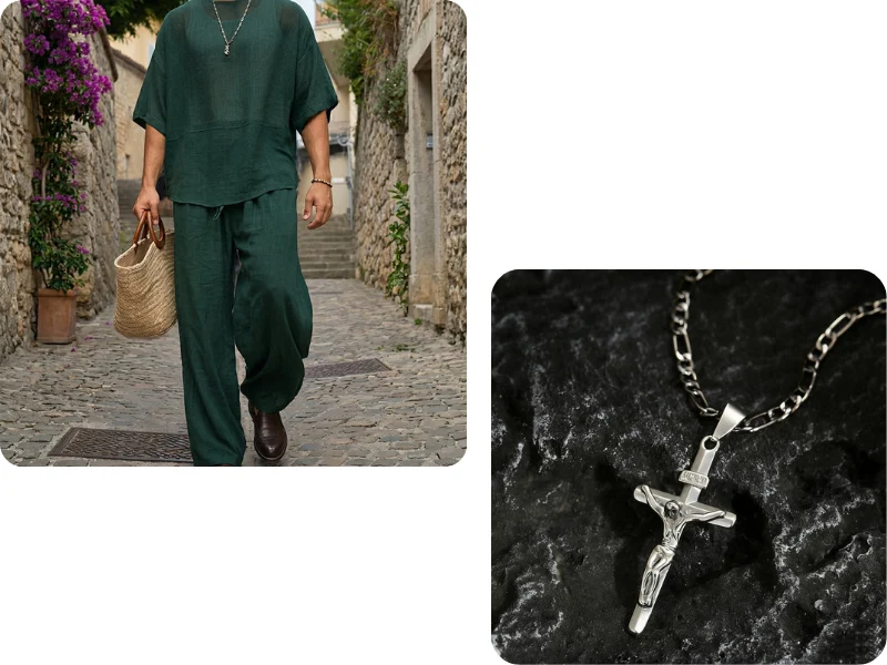 🎁2026 New Arrivals 50% OFF💥Men's T-Shirt & Wide-Leg Pants 2-Piece Set - Image 11