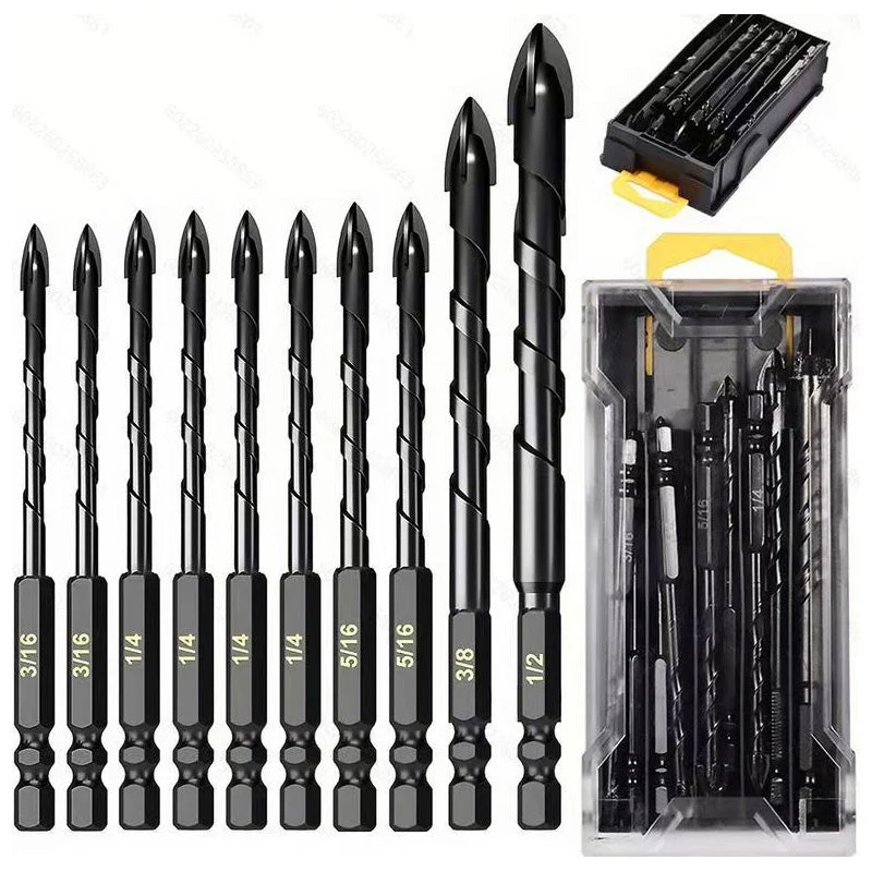 Four-Flute Sawtooth Drill Bit Set