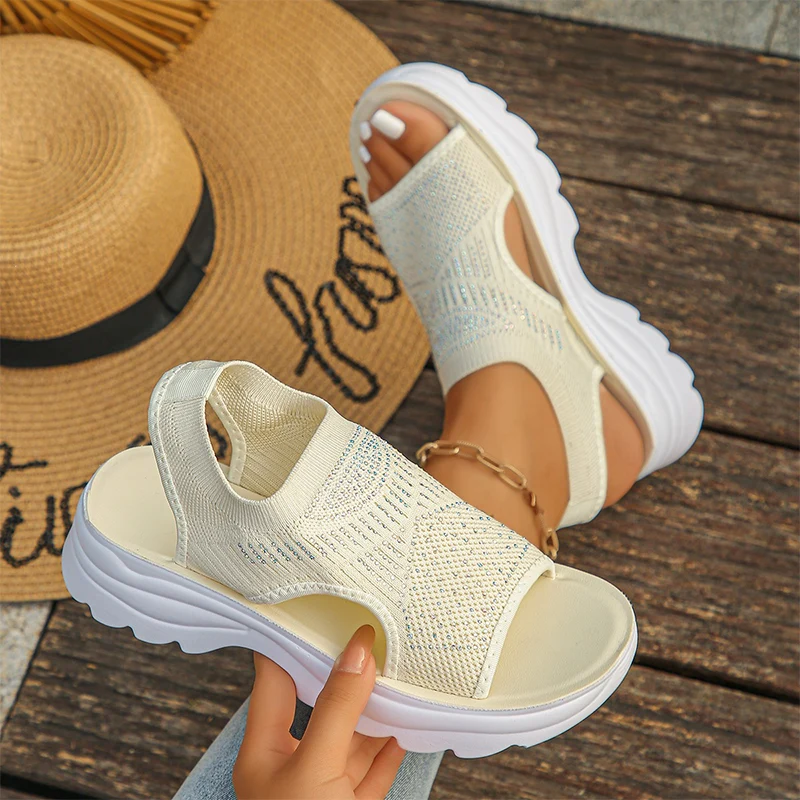 Women's Breathable Mesh Platform Sandals - Image 11