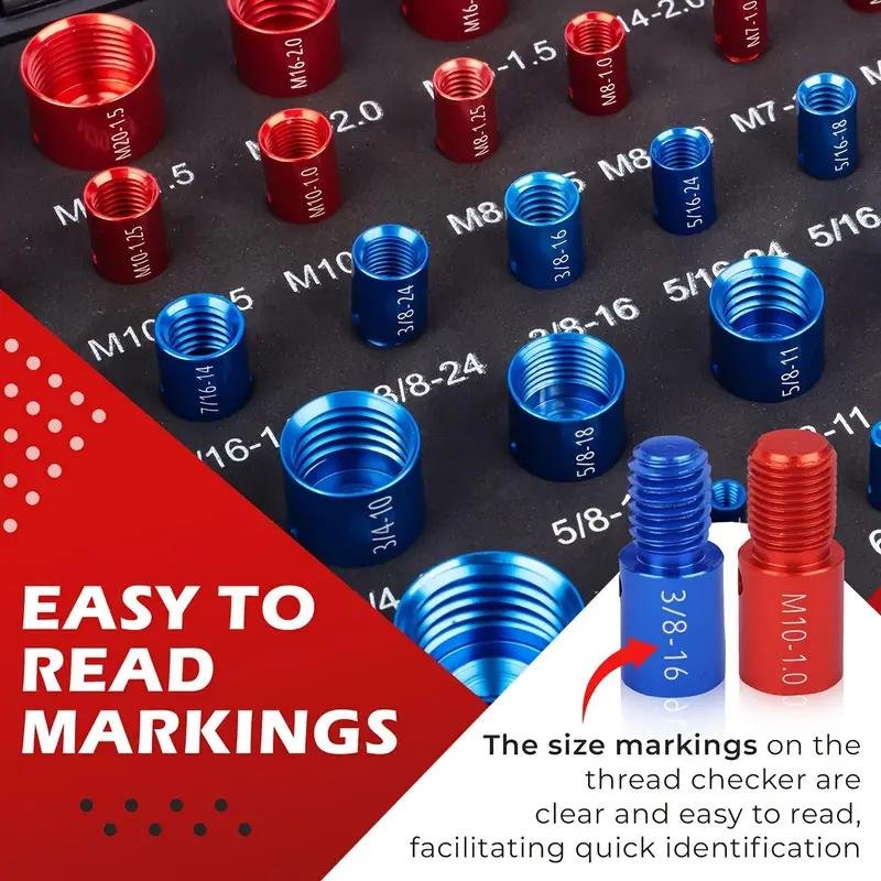 📢📢60% OFF !! ⏰Nut & Bolt Thread Checker Kit for Inspection of Fixed Bolts or Threaded Holes - Image 2
