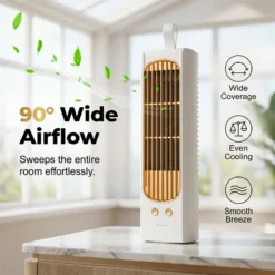 Alternative view of 90° Wide-Angle Desktop Cooling Fan