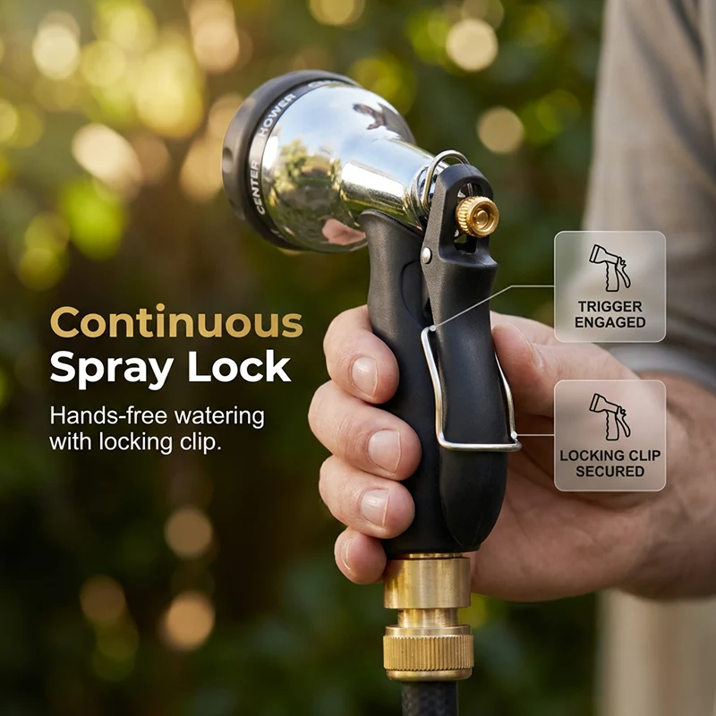 Heavy-Duty Metal Garden Hose Nozzle Sprayer - Image 8