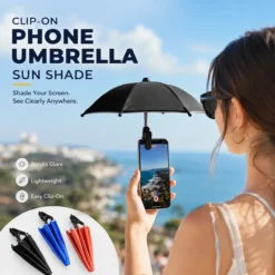 Clip-On Phone Umbrella Sun Shade