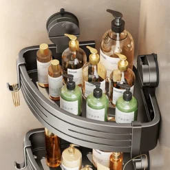 Alternative view of ⏳Limited-time 50% off⏰Wall Mounted Bathroom Organizer with Suction Cup