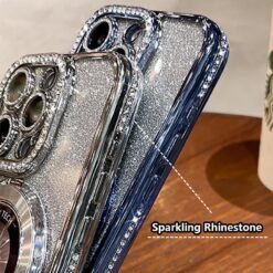 Alternative view of 🎁2025 HOT SALE🎉💝Glitter Rhinestones Magnetic iPhone Case with Invisible Stand