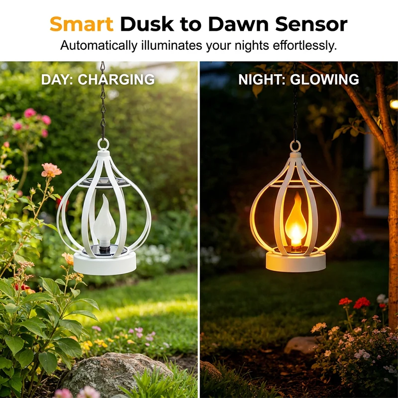Realistic Flame Solar Hanging Lantern - Image 5