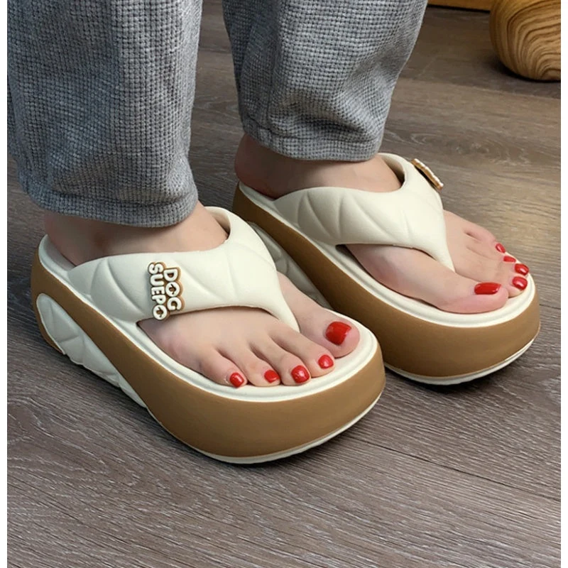 Women's Summer Color-Block Soft Platform Flip Flops - Image 7