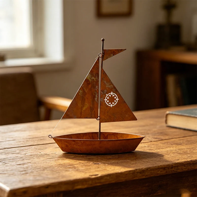 โต 50% OFF NOW! ๐ฑ Rustic Sailboat Metal Planter โ Handcrafted, weather-resistant & perfect for succulents, herbs or flowers โ charming garden or shelf decor ๐ก - Image 8