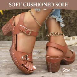 Alternative view of 🌸NEW HOT SALE 50% OFF✨Women's Chunky Heel Ankle Strap Sandals