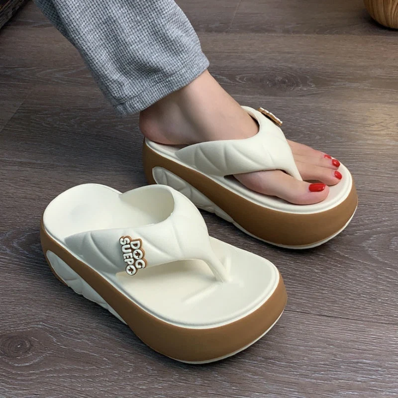 Women's Summer Color-Block Soft Platform Flip Flops - Image 6