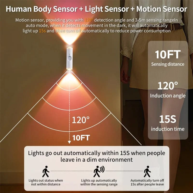 ⏳Time-Limited Special⏰Rechargeable Smart LED Motion Sensor Ambient Light - Image 10