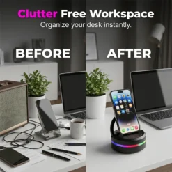 Alternative view of Portable Bluetooth Speaker with RGB Lights & Phone Stand