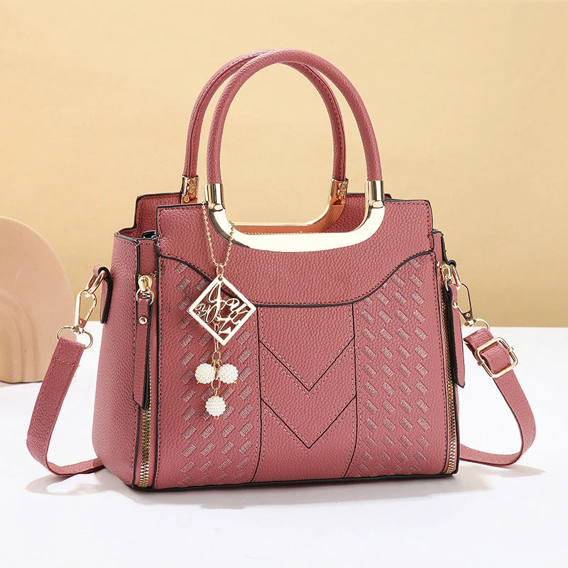 π LIMITED-TIME 50% OFF! β¨ Women's Top-Handle Satchel β V-Stitched, Gold Hardware, Multi-Compartment πΈ - Image 15
