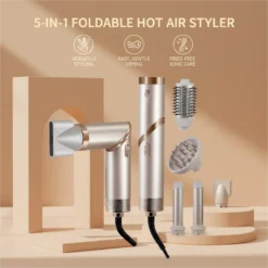 5-in-1 Foldable Hot Air Styler + Cleaning Cloth