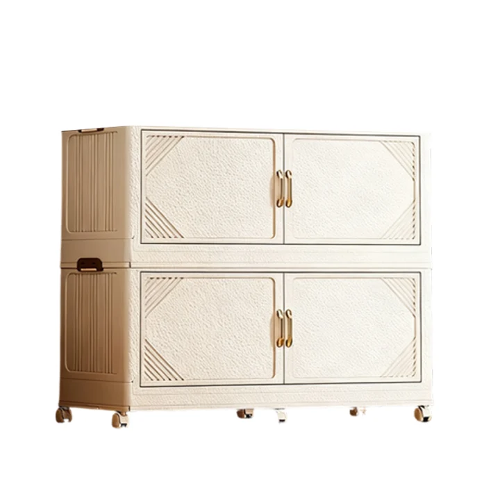 Alternative view of 🔥 50% OFF! ✨ Foldable Storage Box with Lid – 1–5 Layers, Wheels & Magnetic Door | Stackable Organizer for Kitchen, Bathroom & Bedroom 🗄️