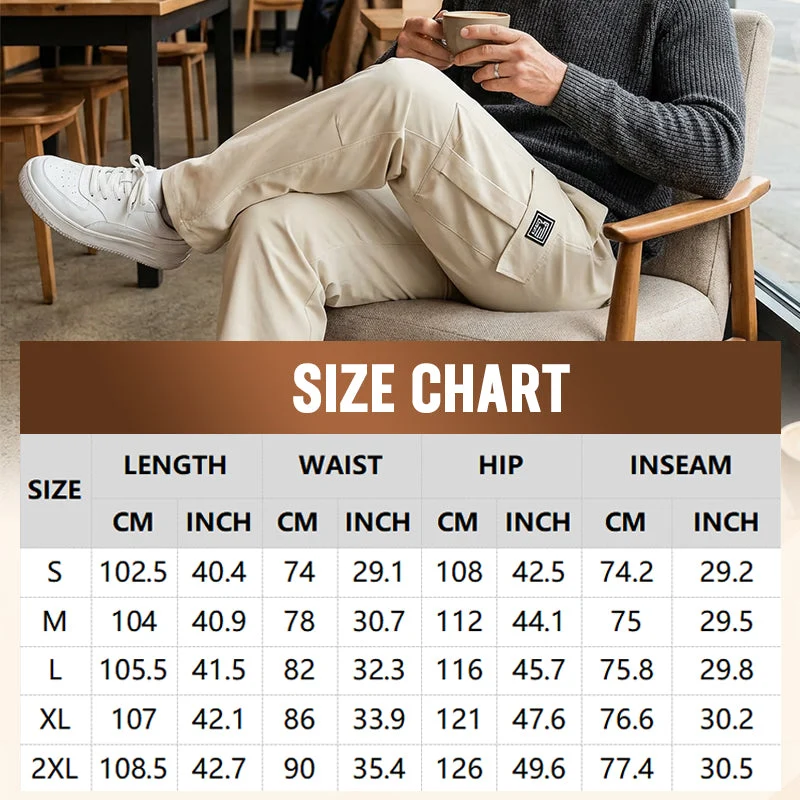 Men's Casual Cargo Pants with Multi-Pockets - Image 2