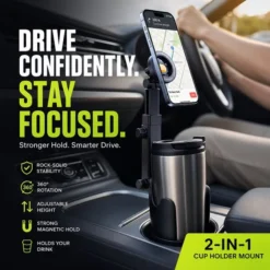 Alternative view of ⭐2026 New Arrival💥HOT SALE🥳🧲Car Cup Holder Phone Mount – 360° Adjustable, Strong N52 Magnet, One-Hand Operation, Fits All Phones, Stable Magnetic & Clamp Models for Safe Driving