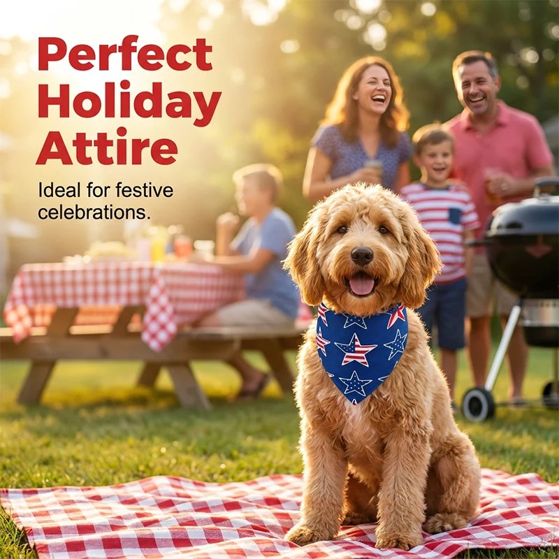 Holiday Dog Bandana Stars Stripes - Image 10