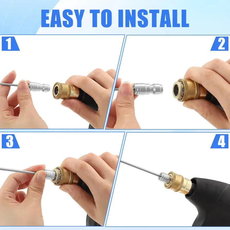 Heavy Duty Hose High-Pressure Washer Spray Nozzle Kit for Drum Washing Machine - Image 5