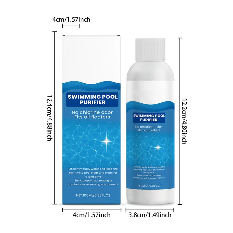 π§ Swimming Pool Purifying Liquid β Crystal Clear Water, Zero Hassle! β¨ Say goodbye to green water & harsh chemicals β just pure, fresh swimming every time. πββοΈπ - Image 3