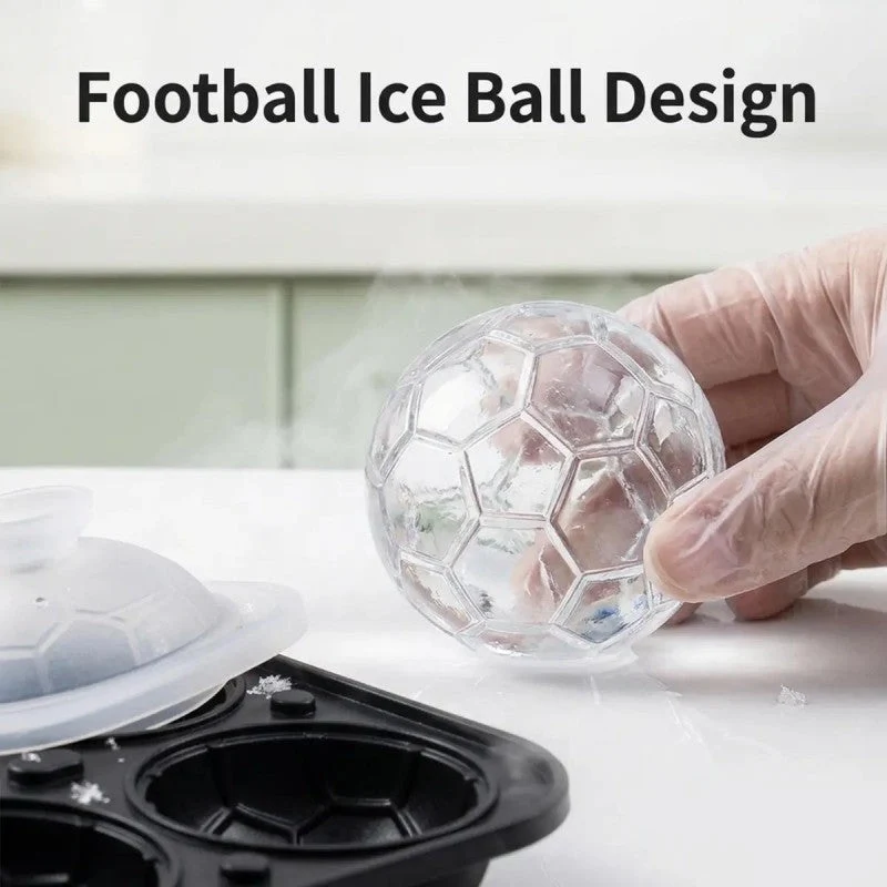 π’π’50% OFF!! β° Silicone Soccer Ball Ice Cube Tray β 5.5 cm Cubes, Slow-Melting, Leak-Proof Design, 4 Colors, Perfect for Game Nights & Cocktails π₯ - Image 3
