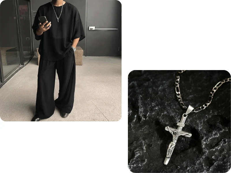 🎁2026 New Arrivals 50% OFF💥Men's T-Shirt & Wide-Leg Pants 2-Piece Set - Image 12