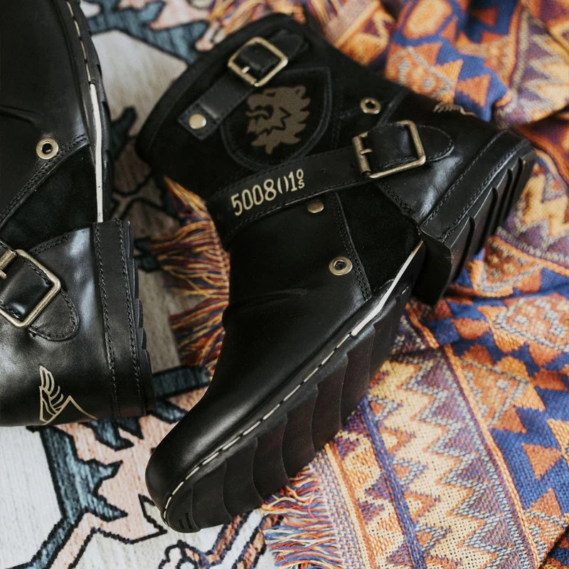 🔥🖤Black Friday Sale:50% OFF🔥Men's Western Cowboy Style Leather Boots - Image 3