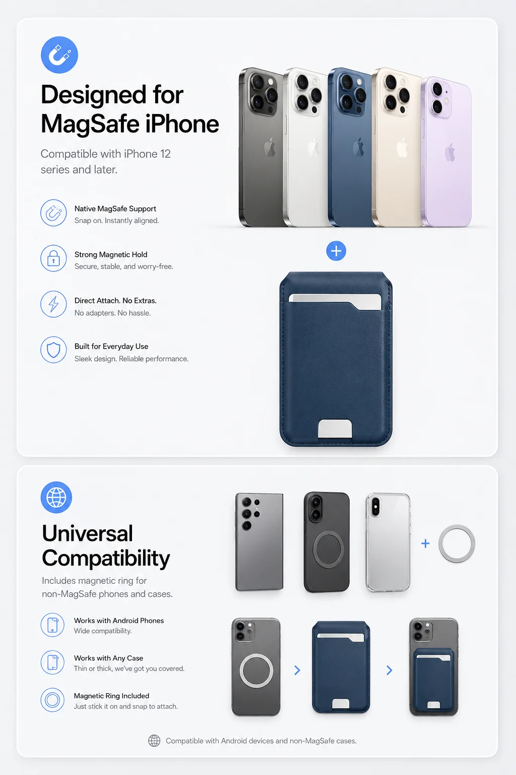 Smart MagSafe Wallet Made of Genuine Nappa Leather – with Apple Find My™ & Google Find Hub™, RFID Protection, and Wireless Charging. - Image 12