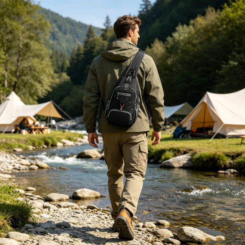 π 50% OFF NOW! π§ Men's Outdoor Sling Bag β Multi-Pocket, Water-Resistant & Breathable β Perfect for Travel & Daily Use β¨ - Image 8