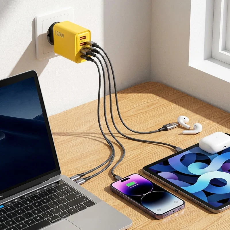 120W 4-Port Fast Charger Block - Image 18