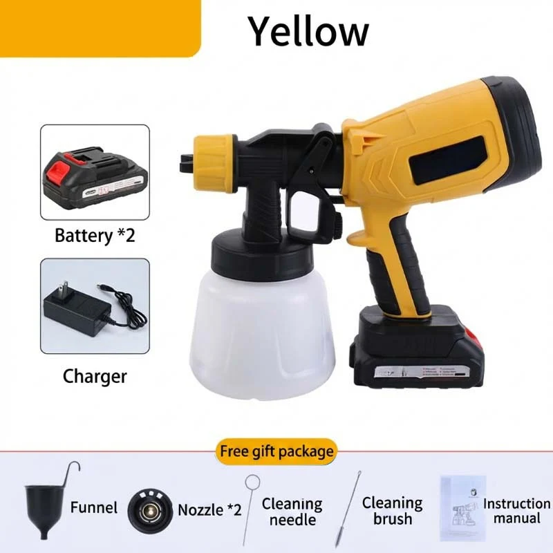 π¨π Cordless paint sprayer β 2 batteries, versatile, for painting & gardening! - Image 14