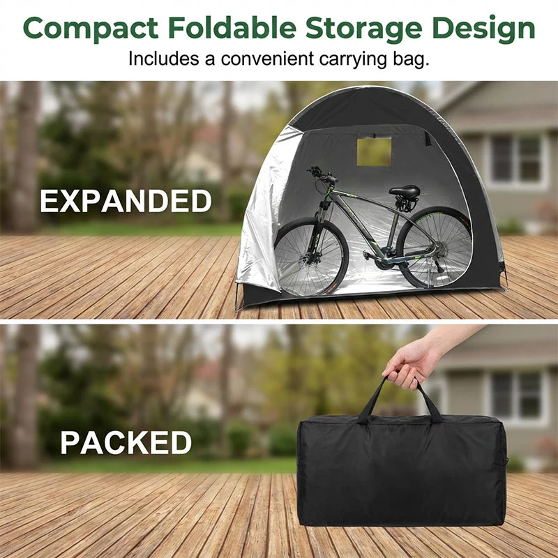 Multi-Purpose Portable Outdoor Storage Shed for Bikes - Image 9