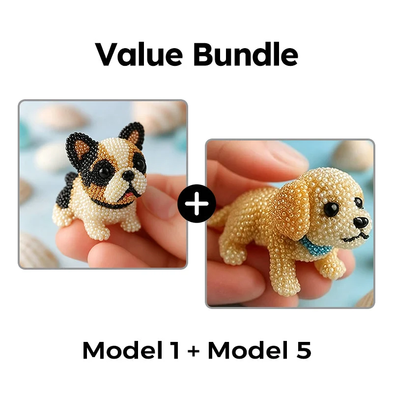 Colorful Beaded 3D Dog Model Kit - Image 10