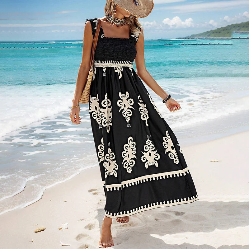 Women’s Summer Print Sleeveless Flowy Long Dress - Image 11