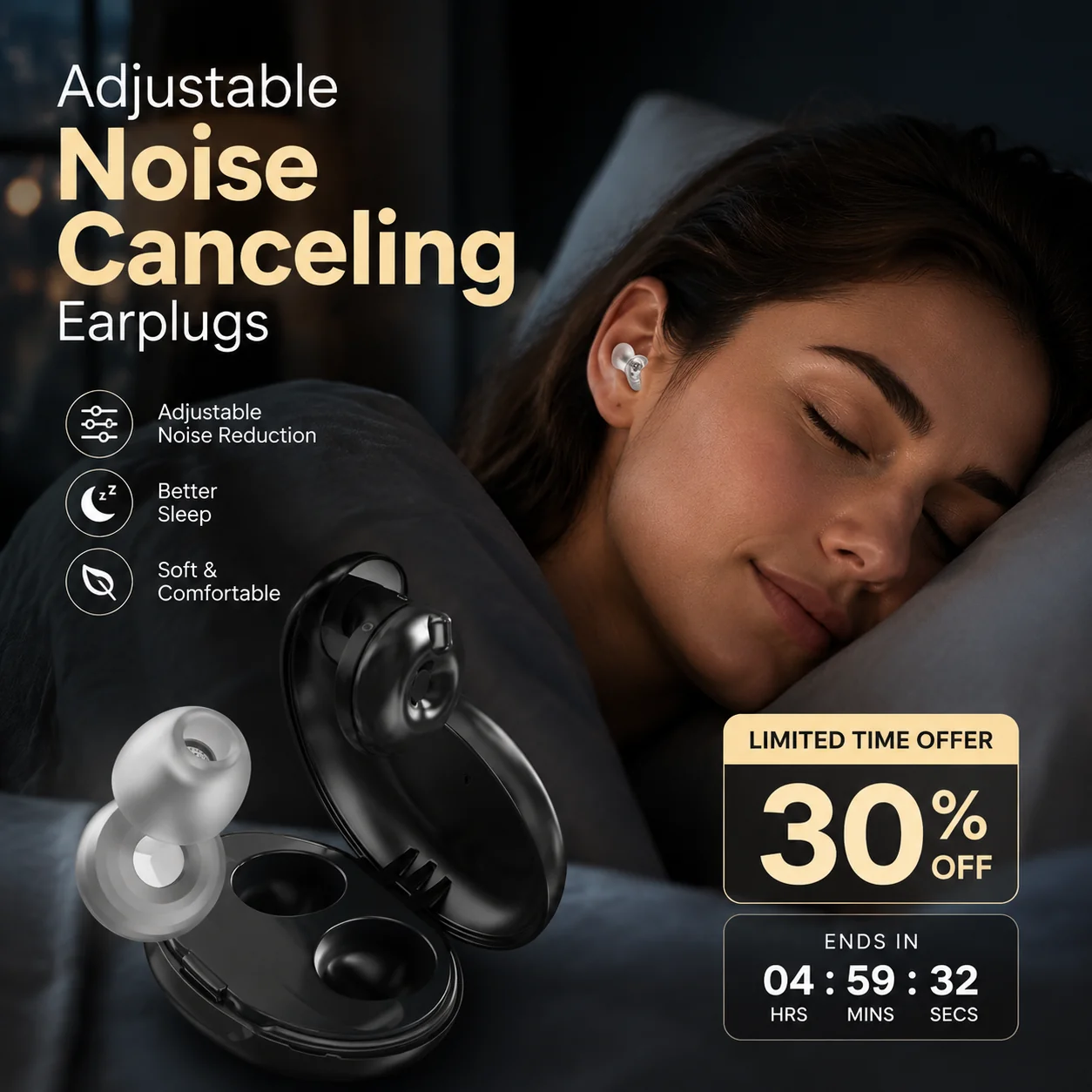 š„Limited Sale 50%OFFā³Adjustable Noise Canceling Earplugs - Image 8