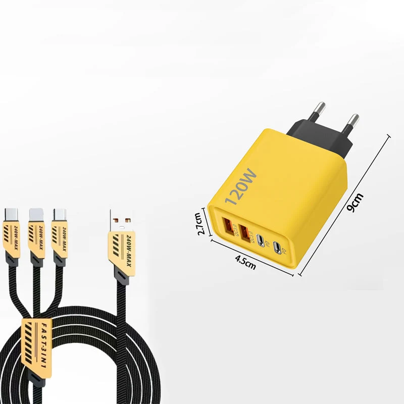 120W 4-Port Fast Charger Block - Image 5