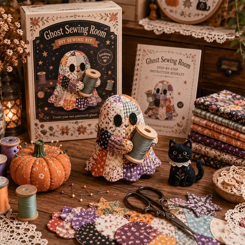 🎁Little Ghost's Cozy Halloween DIY Patchwork Kit - Image 9