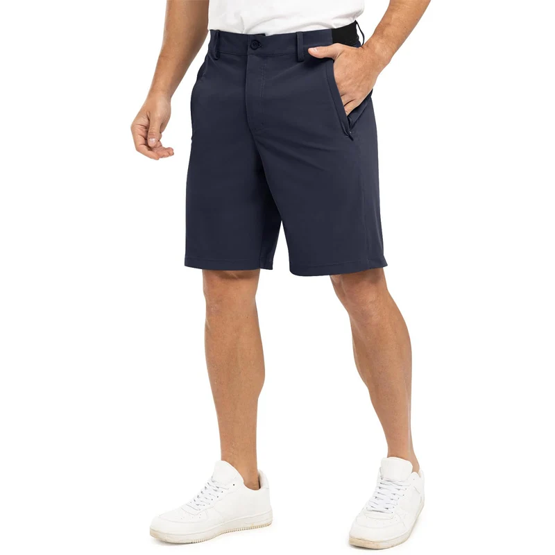 Men's Solid Color Flat Front Shorts - Image 13